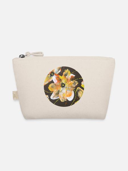 Creative play of colours hand-painted by Martina Eßer - Organic Pouch - nature