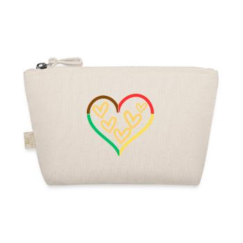 Heart motif in natural tones - Organic Pouch - nature - Front