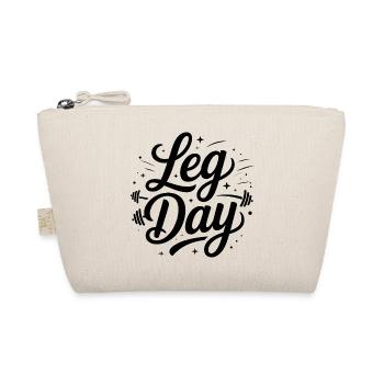 Leg Day - Motivational Gym Quote - Organic Pouch - nature - Front