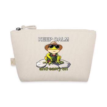 Drôle de grenouille avec des lunettes de soleil et un chapeau de paille - Trousse biologique - nature - Devant