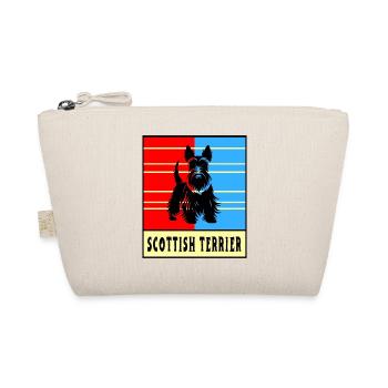 Scottish Terrier Vintage Design - Organic Pouch - nature - Front