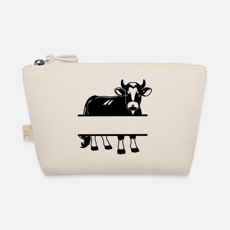 Silhouette de vache avec espace de texte – Chemise de ferme Trousse biologique