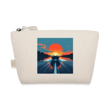 Boot im Sonnenuntergang - Bio-Täschchen - Natur - Vorne