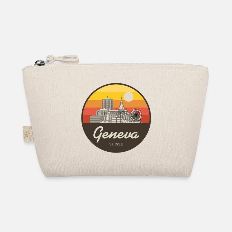 Genf Skyline Sonnenuntergang Bio-Täschchen