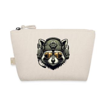 Militär Waschbär - Bio-Täschchen - Natur - Vorne