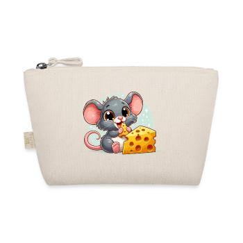Cheese Mouse Delicious Cheese Makes Happy Gift - Organic Pouch - nature - Front