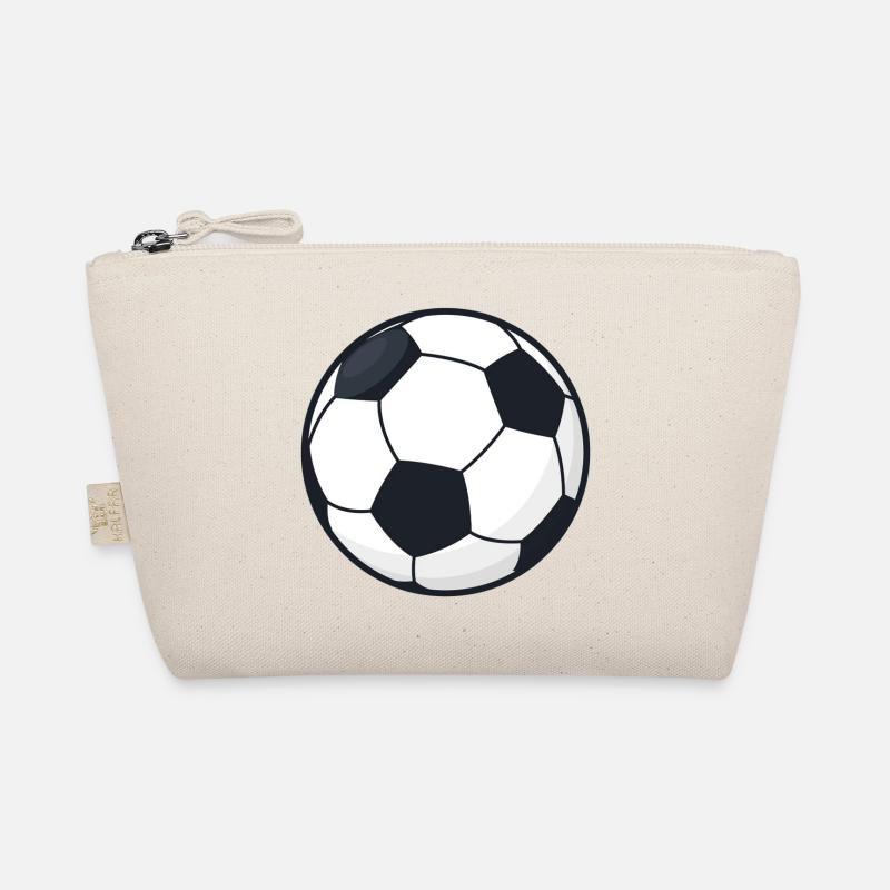 Dynamic Black and White Football Illustration Organic Pouch