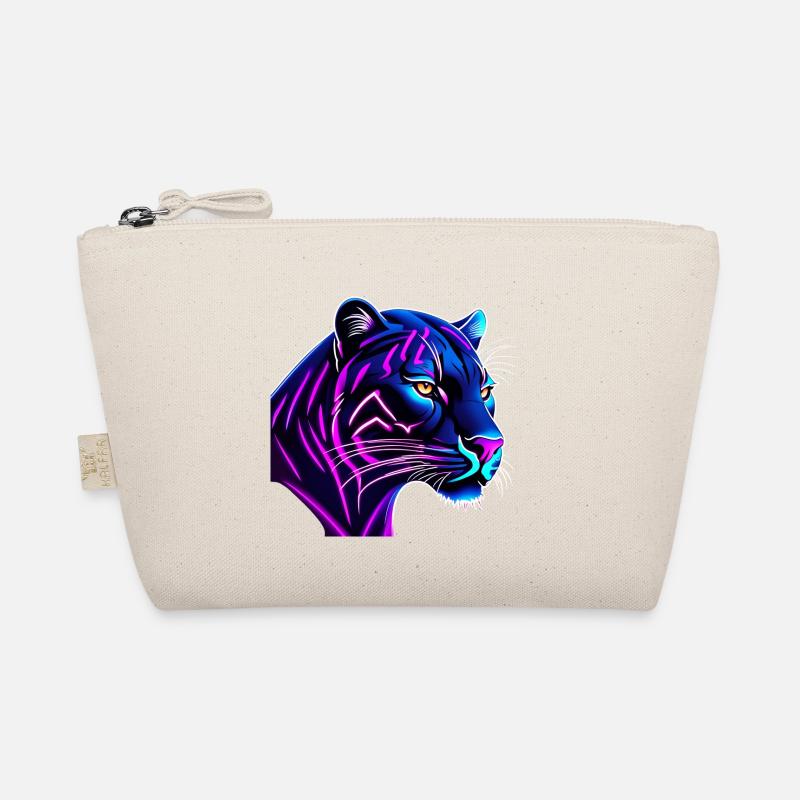 Panther in Neonfarben - Bio-Täschchen - Natur