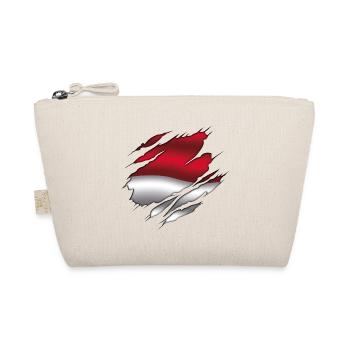 Flag of Indonesia - Indonesia - Torn Flag - Organic Pouch - nature - Front
