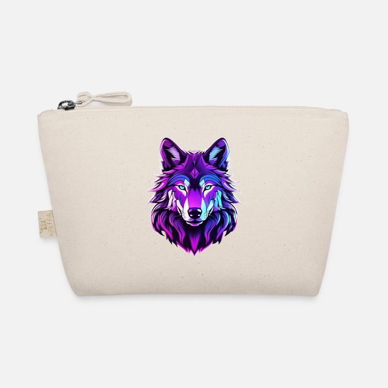 Wolf in neon colors Organic Pouch