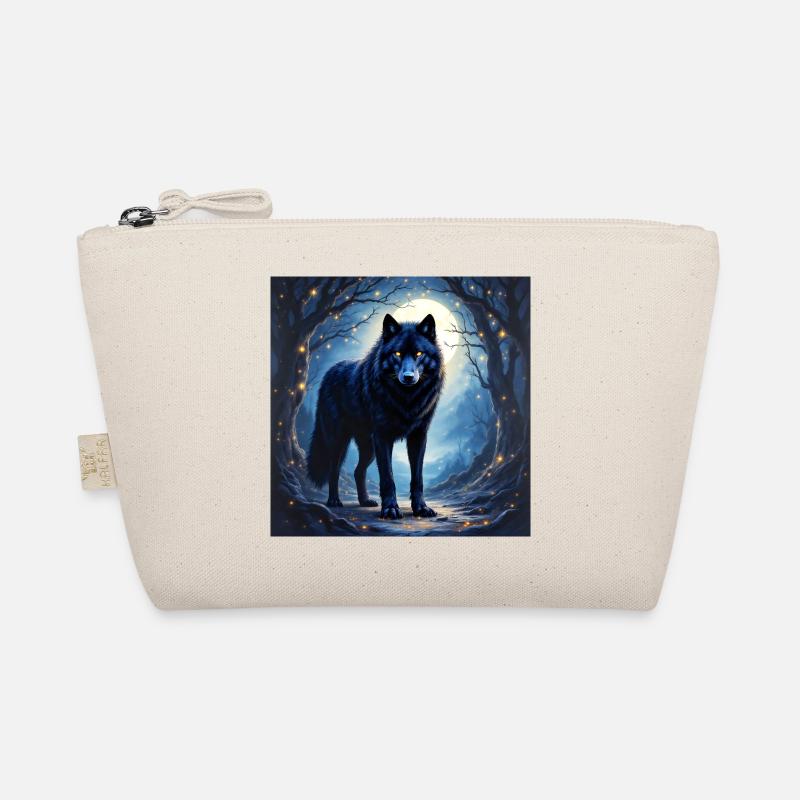 Power Animal Black Wolf Organic Pouch