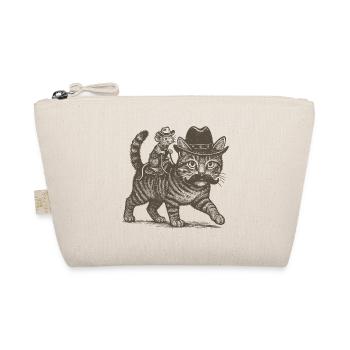 Katze Cowboy Maus Hut Western Trend 2025 - Bio-Täschchen - Natur - Vorne