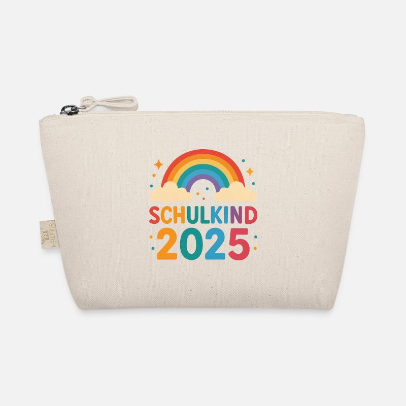 Rainbow Schulkind 2025 Motiv - Bio-Täschchen - Natur