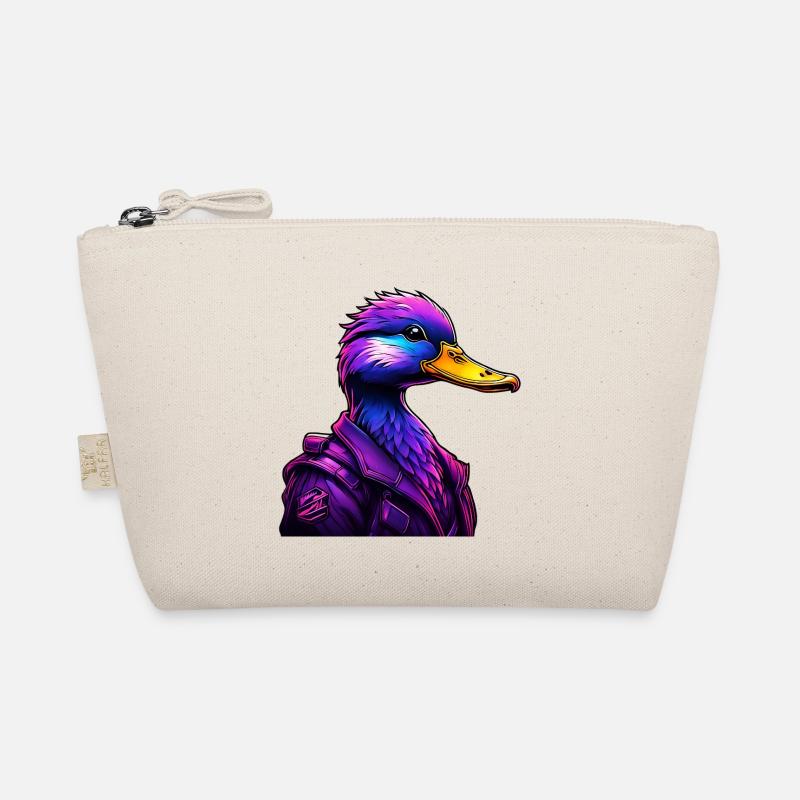Futuristic Duck in Cyber Style Organic Pouch
