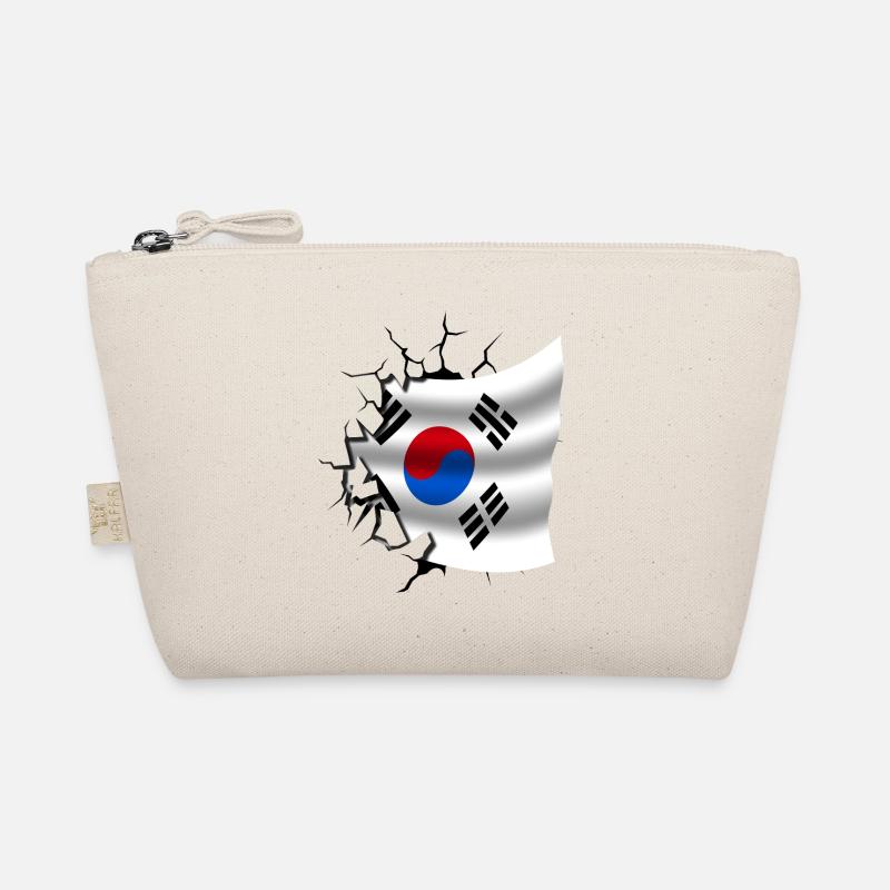 Flagge von Korea - Korea - Flagge Broken Design - Bio-Täschchen - Natur
