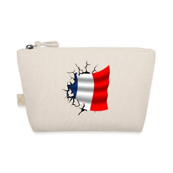 Flag of France - France - Flag Broken Design - Organic Pouch - nature - Front