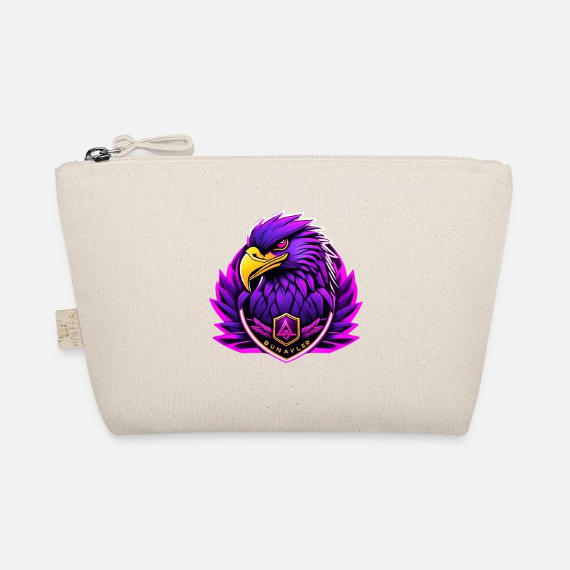 Futuristic eagle with neon accents Organic Pouch