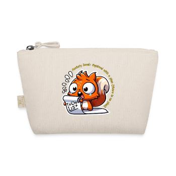 Anxious Squirrel with To-Do List - Organic Pouch - nature - Front