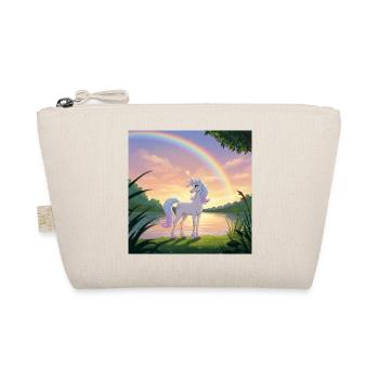 Einhorn unter dem Regenbogen - Bio-Täschchen - Natur - Vorne