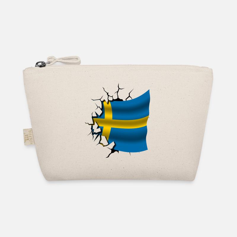 Drapeau de la Suède - Suède - Drapeau Broken Design Trousse biologique