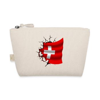 Drapeau de la Suisse - Suisse - Drapeau Broken Design - Trousse biologique - nature - Devant