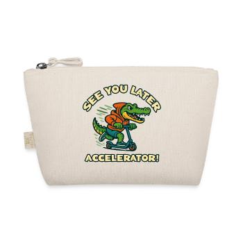 Crocodile on scooter - Organic Pouch - nature - Front