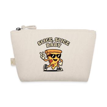 Slice Slice Baby: Pizza Slice with Sunglasses. - Organic Pouch - nature - Front