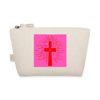 Church Christian Cross - Christian Faith - Organic Pouch - nature - Front