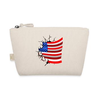 Flag of the United States - USA - Flag Broken Desi - Organic Pouch - nature - Front