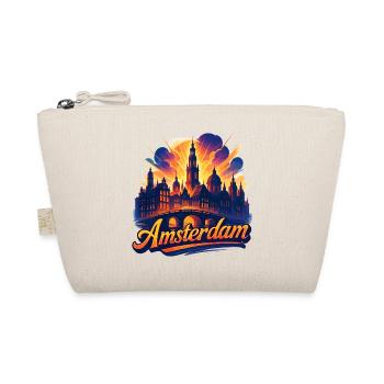 Amsterdam Capital Netherlands Holland Gift - Organic Pouch - nature - Front
