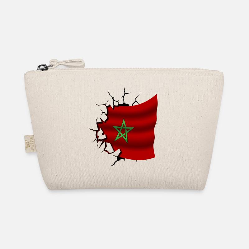Drapeau du Maroc - Maroc - Drapeau Broken Design Trousse biologique