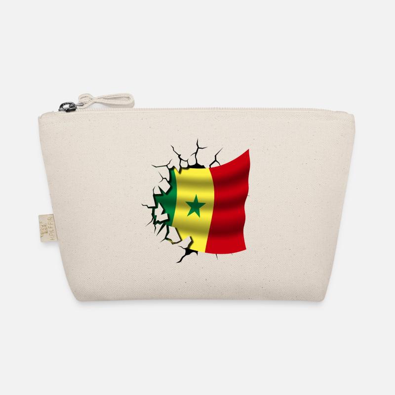 Drapeau du Sénégal - Sénégal - Drapeau Broken Design Trousse biologique