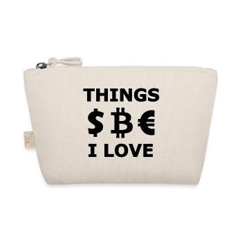 Bitcoin Symbol Design on Dark Background - Organic Pouch - nature - Front