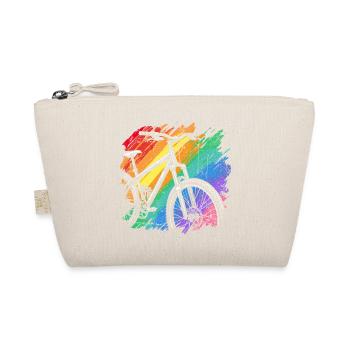 Vibrant Bicycle Art Print - Organic Pouch - nature - Front