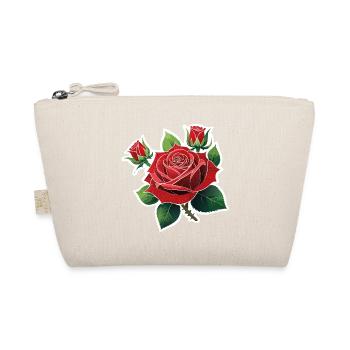 Rote Rose – Rockabilly - Bio-Täschchen - Natur - Vorne
