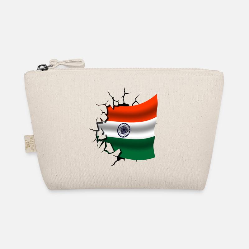 Flag of India - India - Flag Broken Design Organic Pouch