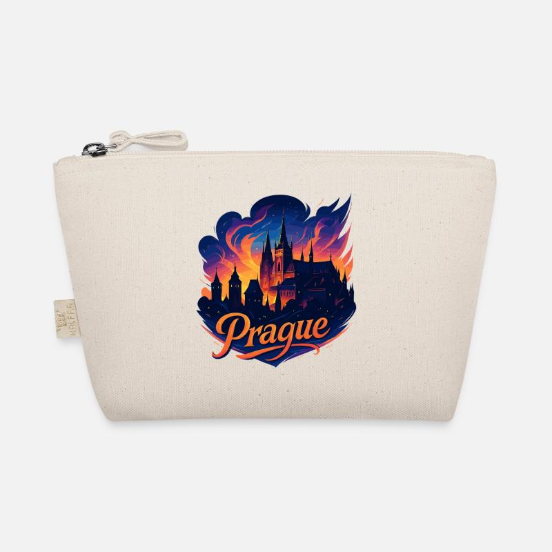 Prague Capitale République tchèque Silhouette Cadeau Trousse biologique