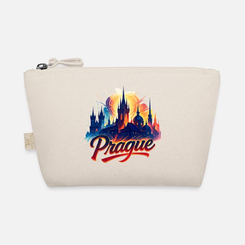 Prague Capitale République tchèque Silhouette Cadeau Trousse biologique