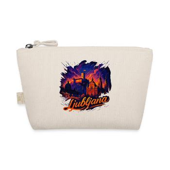 Ljubljana Capital Slovenia Silhouette Gift - Organic Pouch - nature - Front