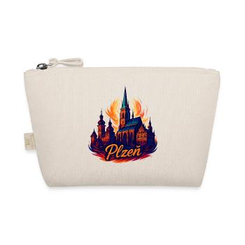 Pilsen Plzeň City Czech Republic Silhouette Gift - Organic Pouch - nature - Front