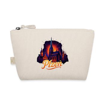 Pilsen Plzeň City Czech Republic Silhouette Gift - Organic Pouch - nature - Front
