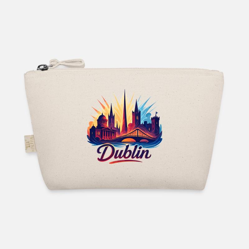 Dublin Capital Irlande Silhouette Cadeau Trousse biologique