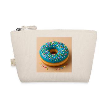 Donut mit Blauem Zuckerguss - Bio-Täschchen - Natur - Vorne