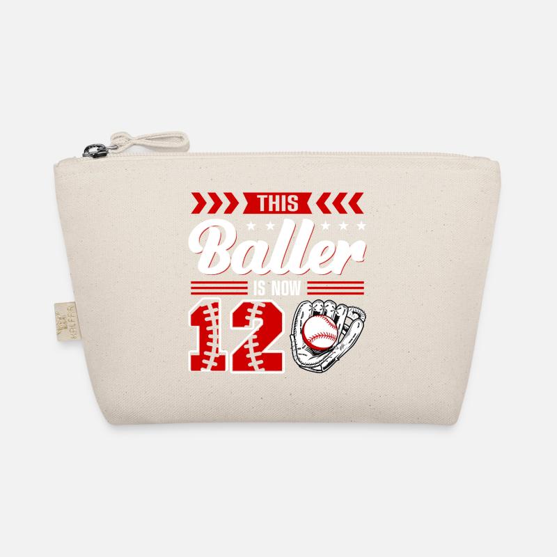 Jungen 12. Geburtstag - Baselball - Bio-Täschchen - Natur