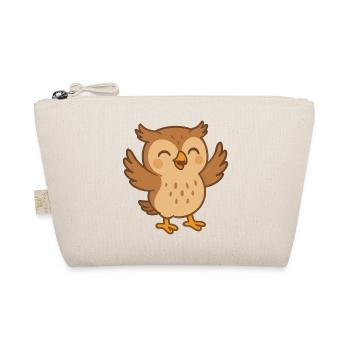 Cheerful Feather Friend - Organic Pouch - nature - Front