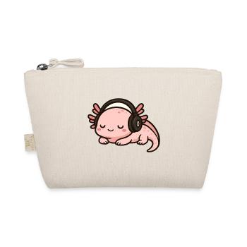 Mignon Axolotl Dessin Animé Dormir Avec Casque - Trousse biologique - nature - Devant