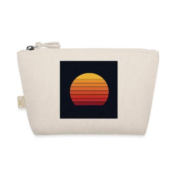 Retro Sonnenuntergang Design - Bio-Täschchen - Natur - Vorne