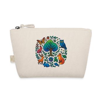 T-shirt with forest animals & tree – for nature lovers - Organic Pouch - nature - Front