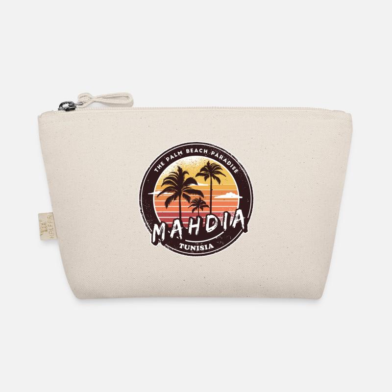 Mahdia Palm Trees Vintage Design Organic Pouch