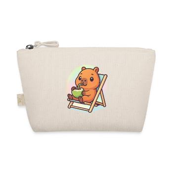 Entspanntes Kawaii-Capybara - Bio-Täschchen - Natur - Vorne